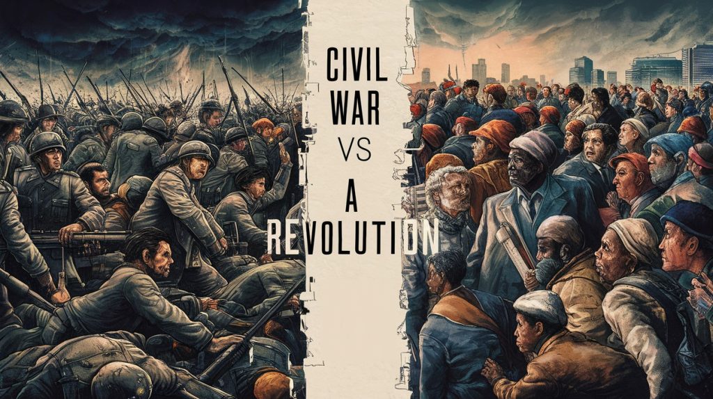 What is the difference between Civil War and Revolution